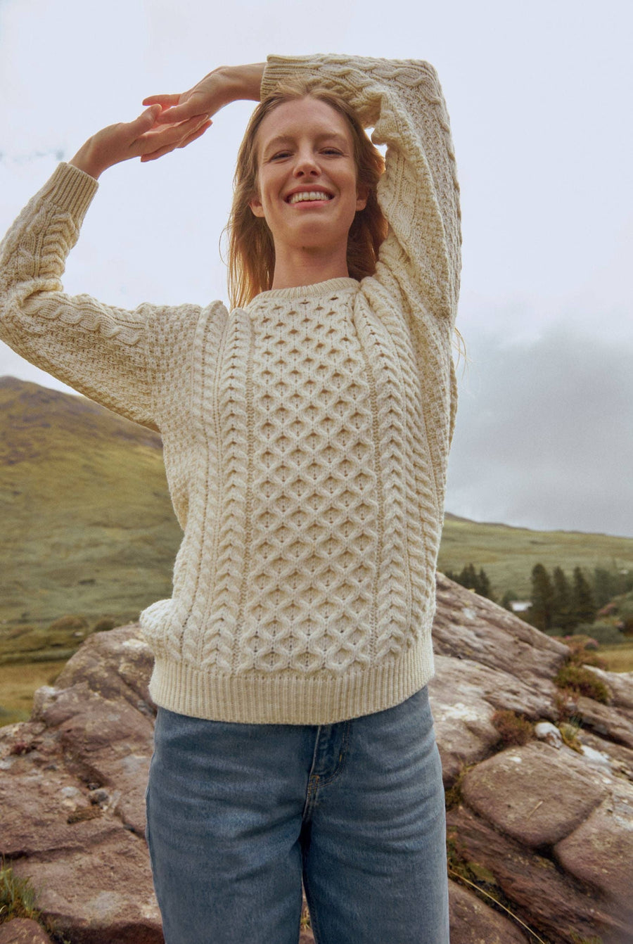 Aran Inisheer Sweater - Cream