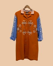 Hand Made Camas Studio Embroidered Duster Coat