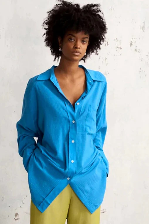 Blanca Jones Shirt in Blue – Dougal