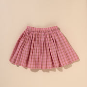 Kids Pink Gingham Skirt