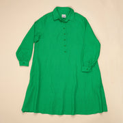 Ladies Linen Shirt Dress - Green