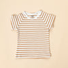 Baby Terry Stripe Tee - Brown