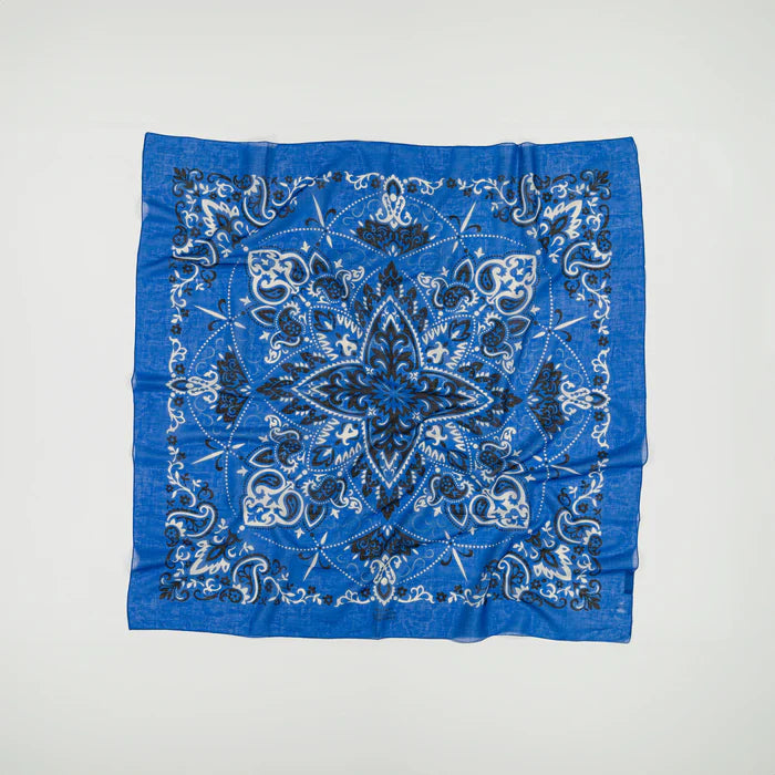 Maison Lecomte Flament Bandana Scarf - Blue