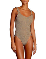 Hunza G - Domino Swim Metallic Cocoa
