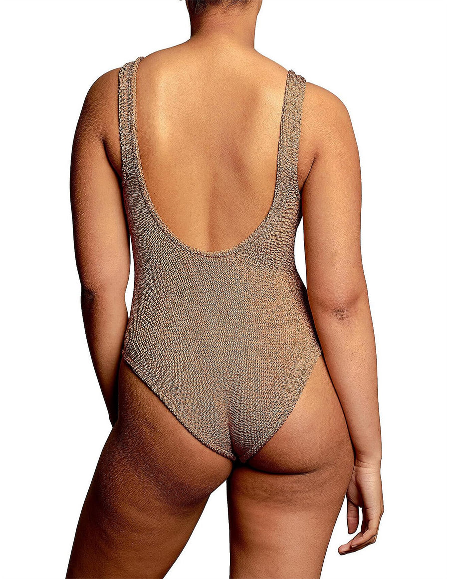 Hunza G - Domino Swim Metallic Cocoa