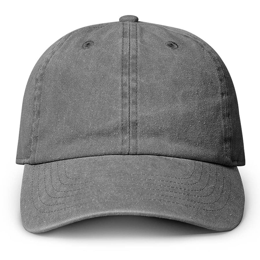 Pigment Dyed Cotton Baseball Cap: GREY / ONE SIZE