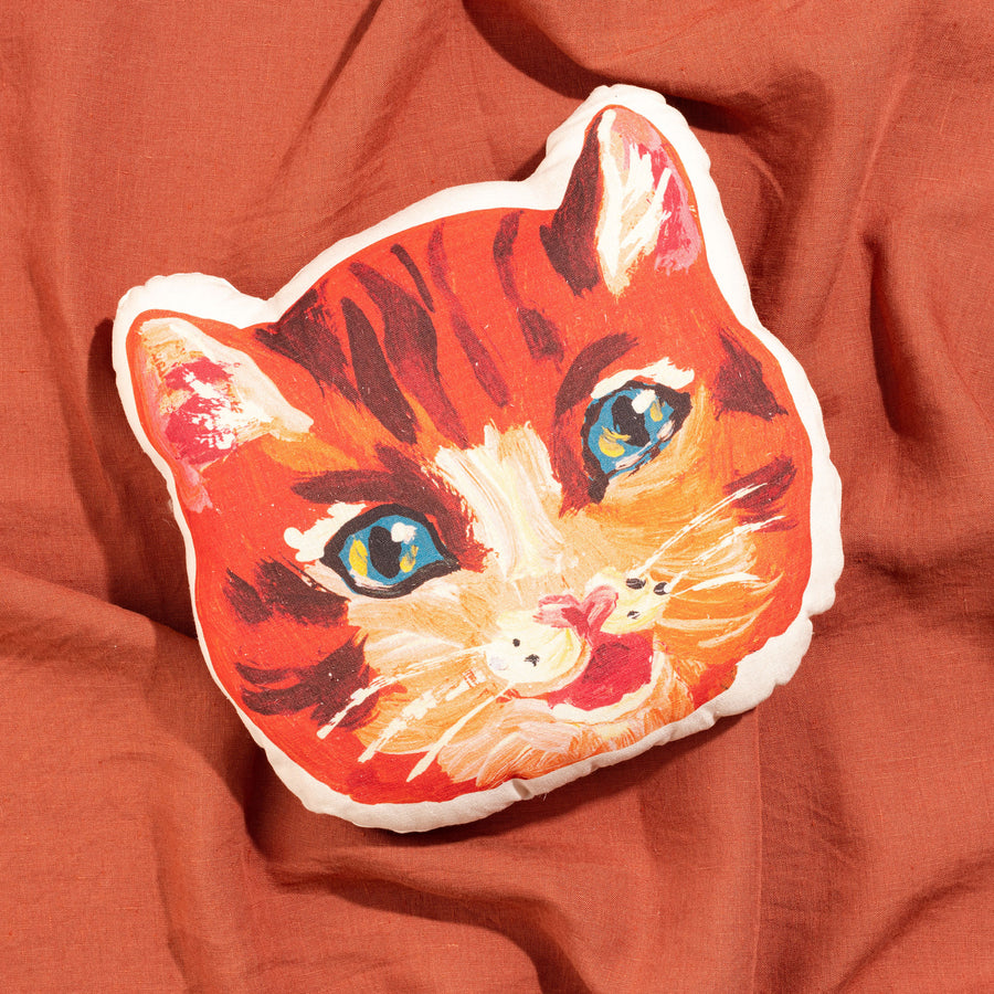 Nathalie Lete Orange Cat Cushion