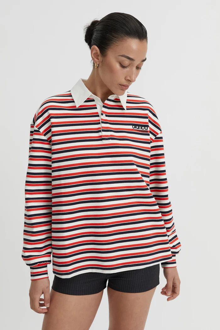 Blanca Ellie Polo Top - Red