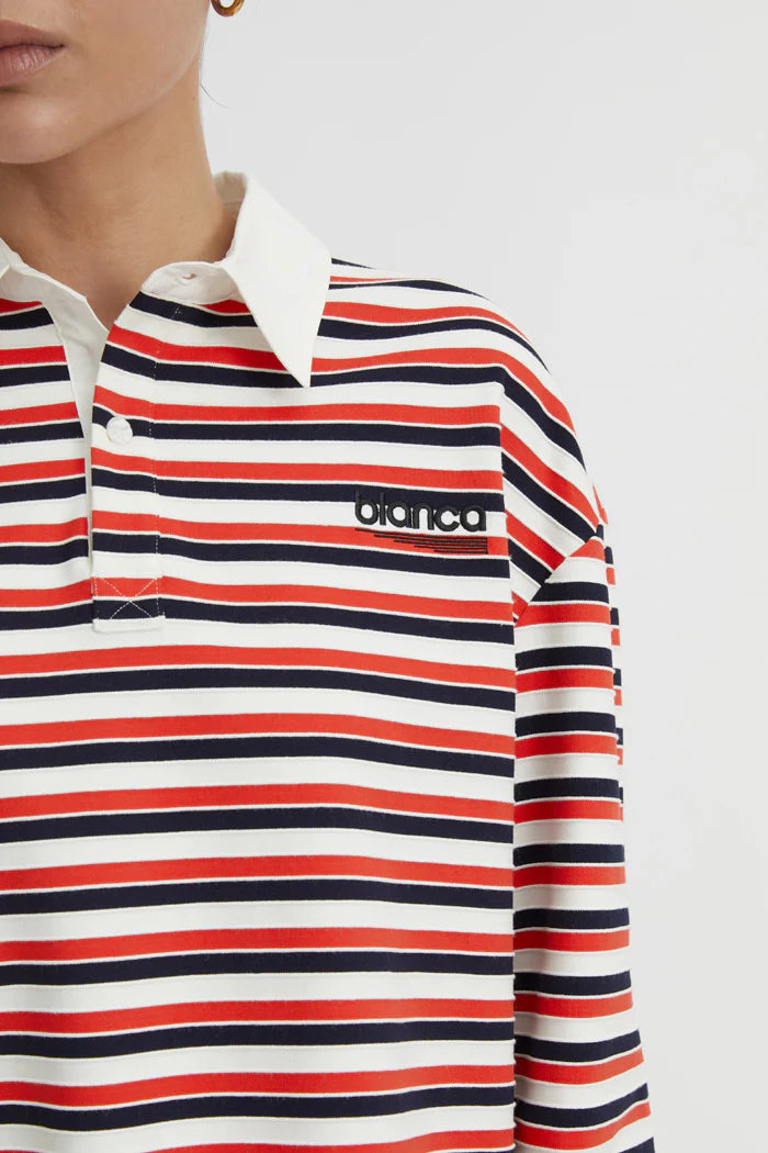 Blanca Ellie Polo Top - Red