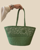 French Bazaar - Romy Crochet Basket - Moss