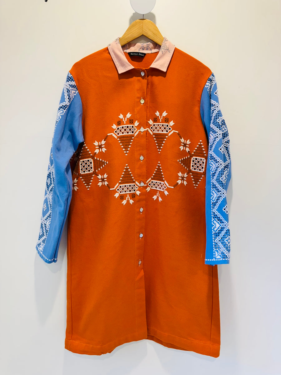 Hand Made Camas Studio Embroidered Duster Coat