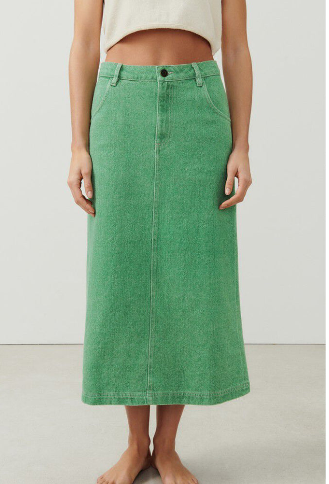 American Vintage Denim Green Skirt