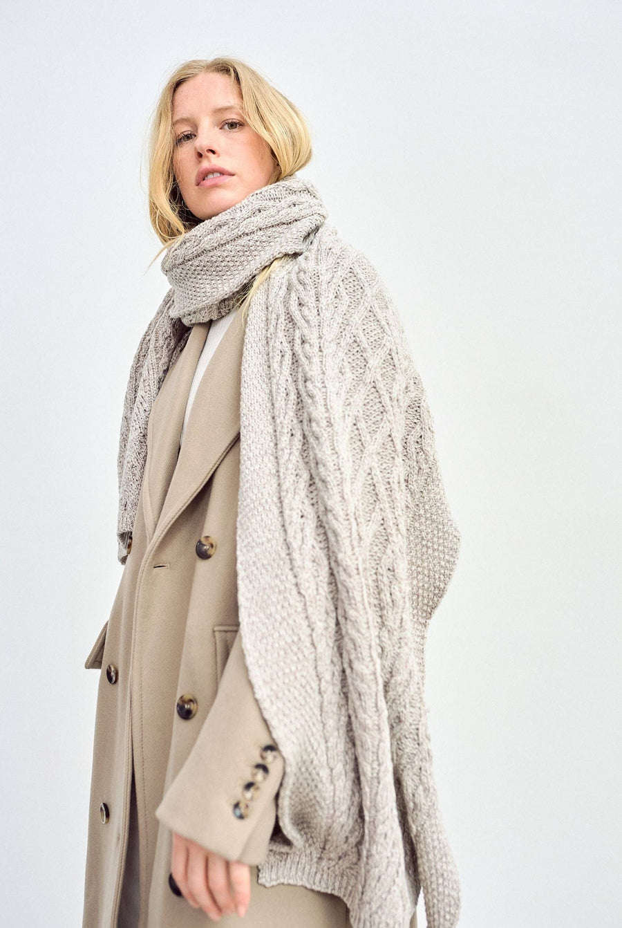 Aran Leenane Scarf -  Oat