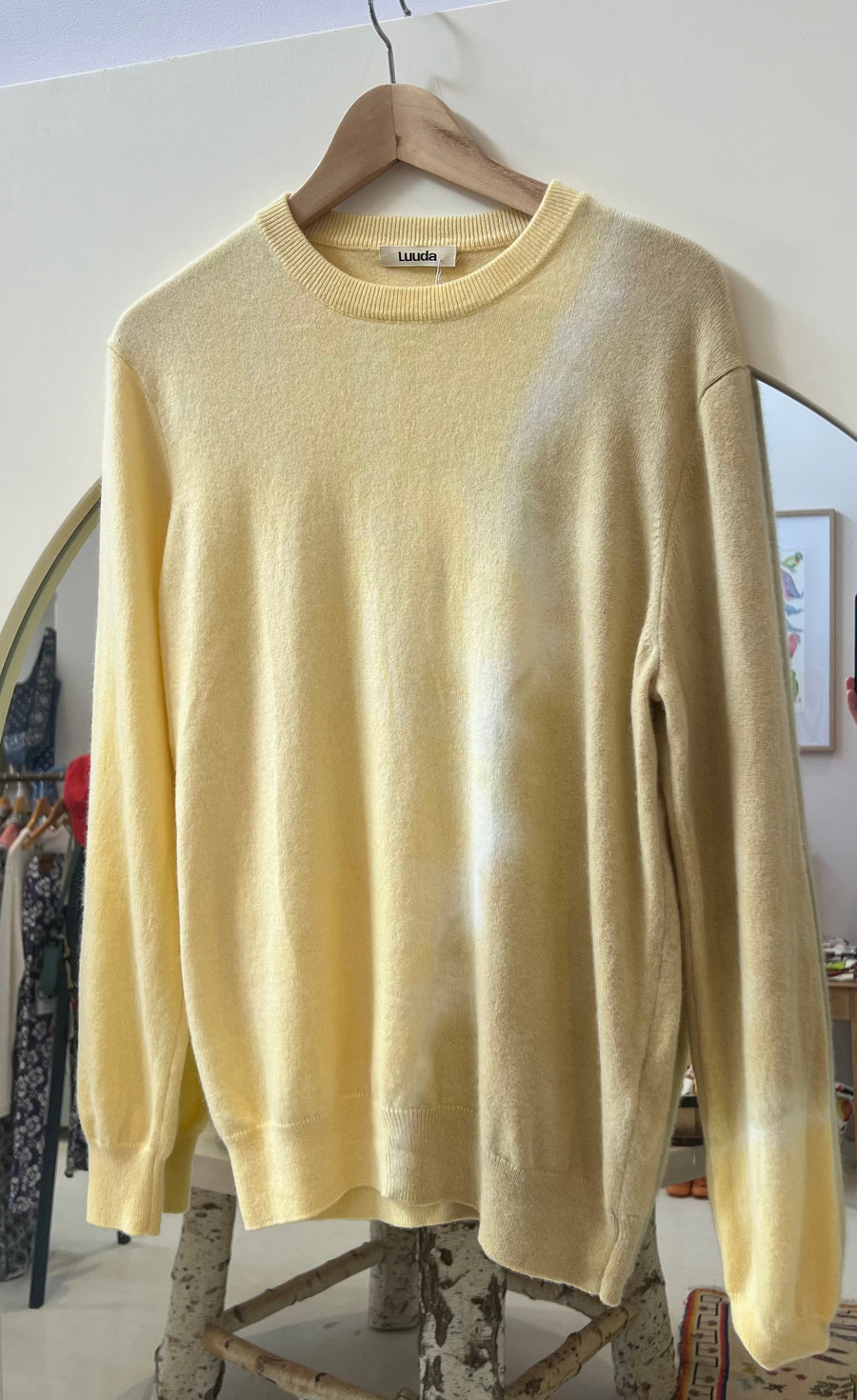 LUUDA yellow cashmere knit