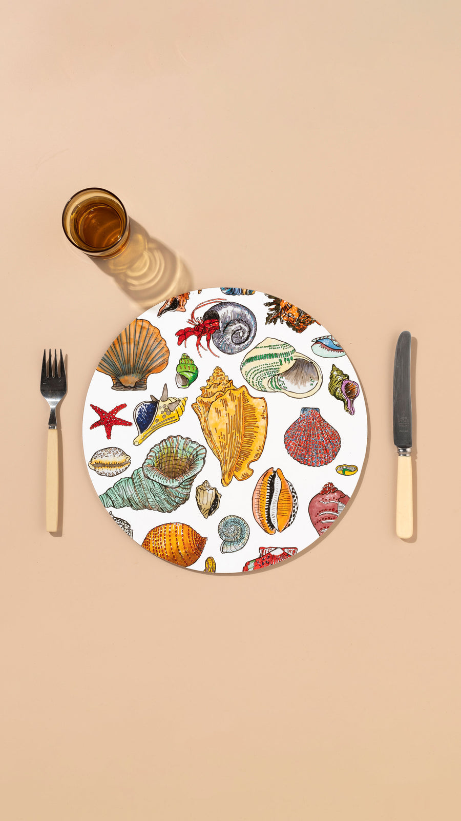 Placemats round - sea shells