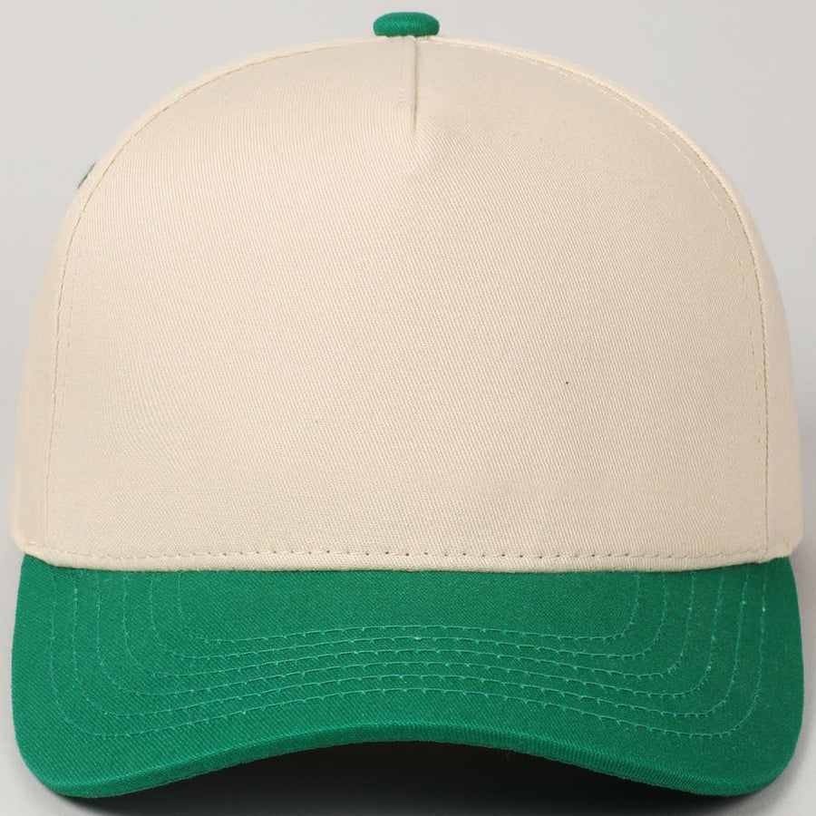 Plain Two Tone Canvas Cotton Baseball Cap : BGD / ONE SIZE