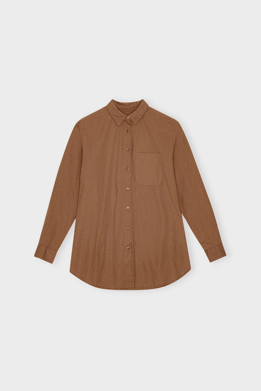 Gaia shirt poplin: Camel / S