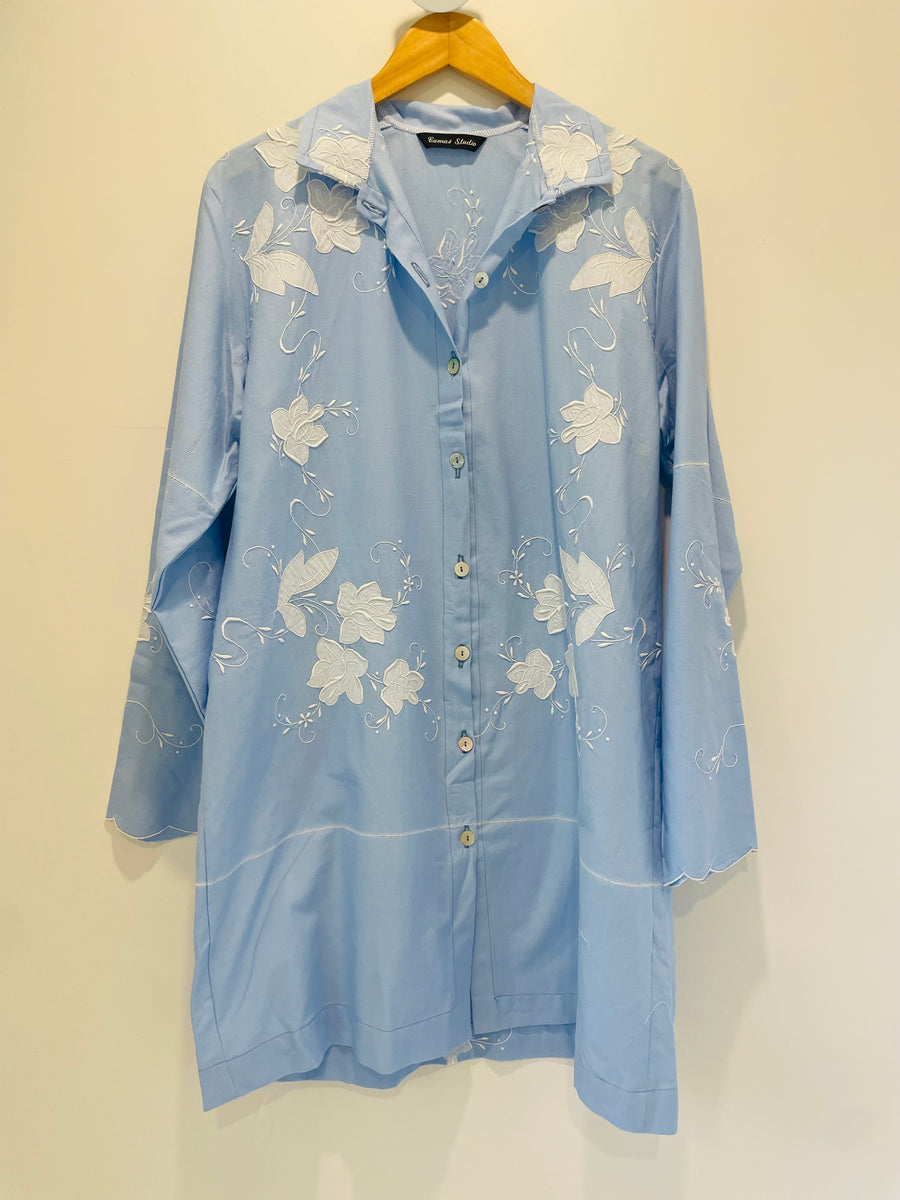 Hand Made Camas Studio Embroidered Shirt Dress