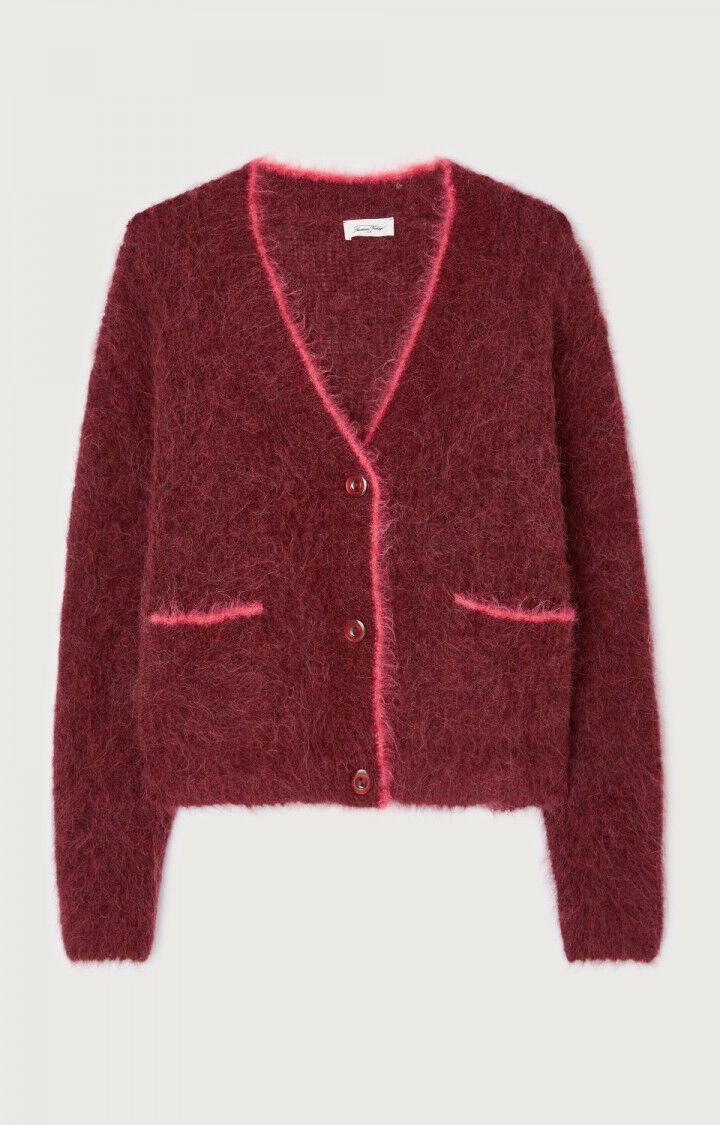 American Vintage Bymi Cardigan - Burgundy Black Melange
