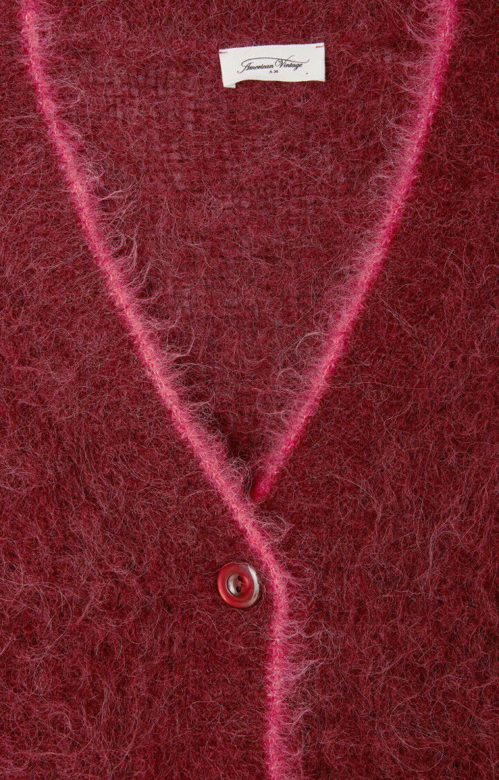 American Vintage Bymi Cardigan - Burgundy Black Melange