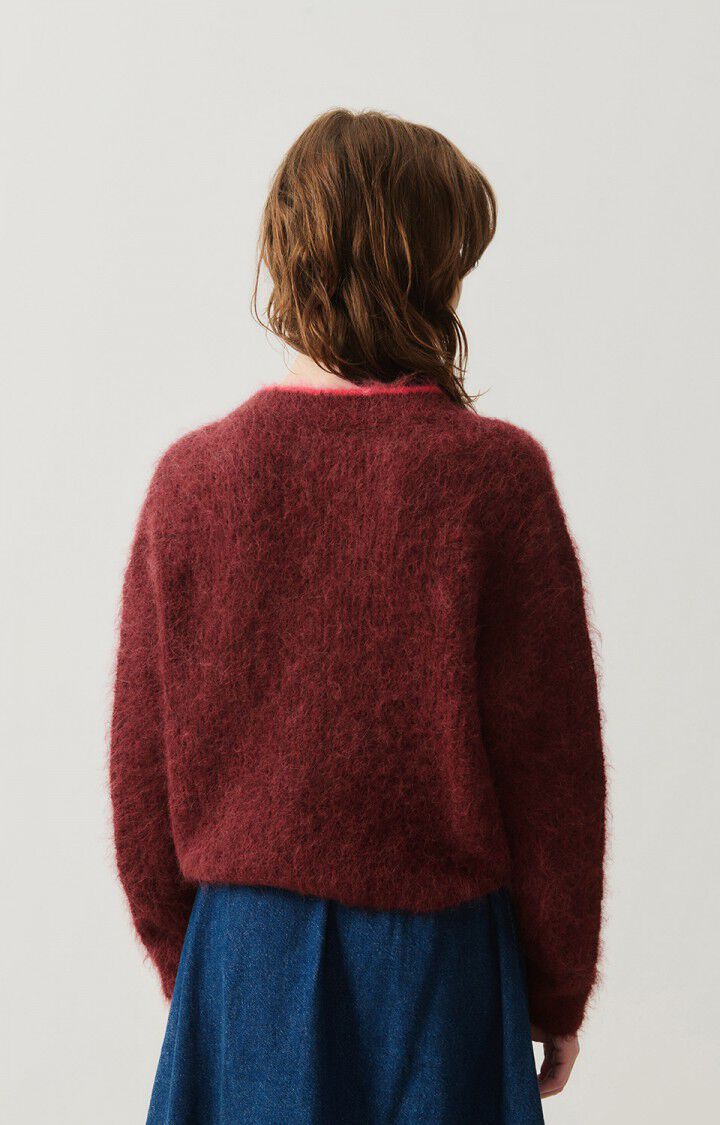 American Vintage Bymi Cardigan - Burgundy Black Melange