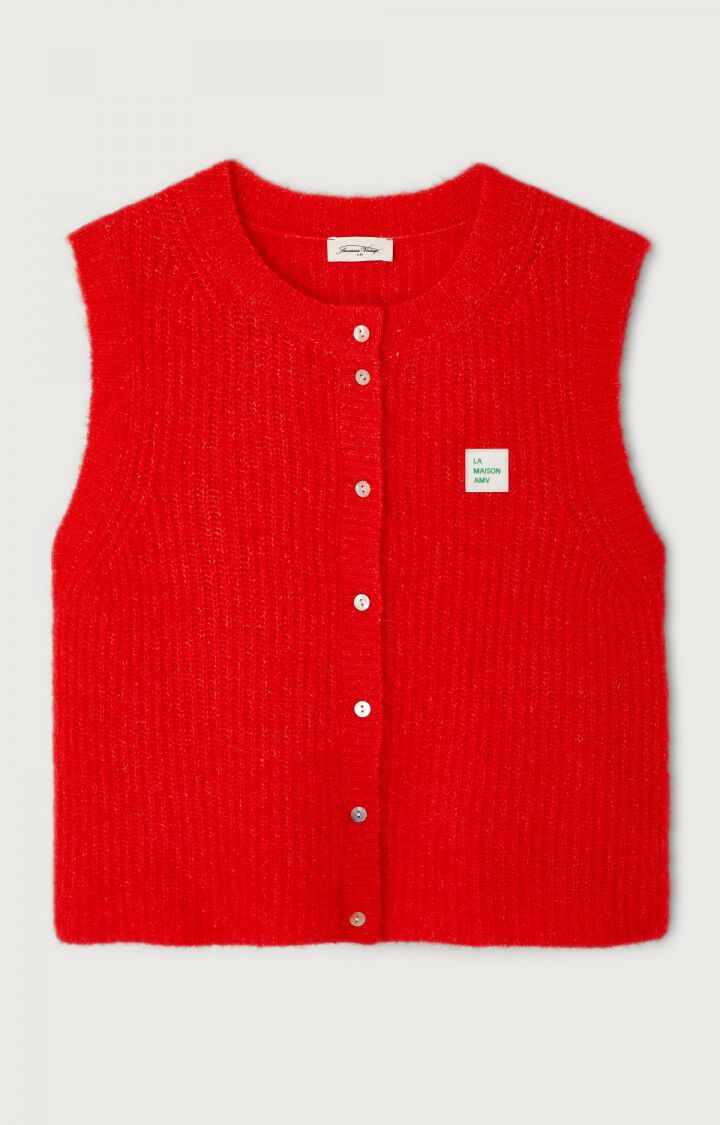 American Vintage East Cardigan (Short Sleeve) - Chilli Pepper Melange
