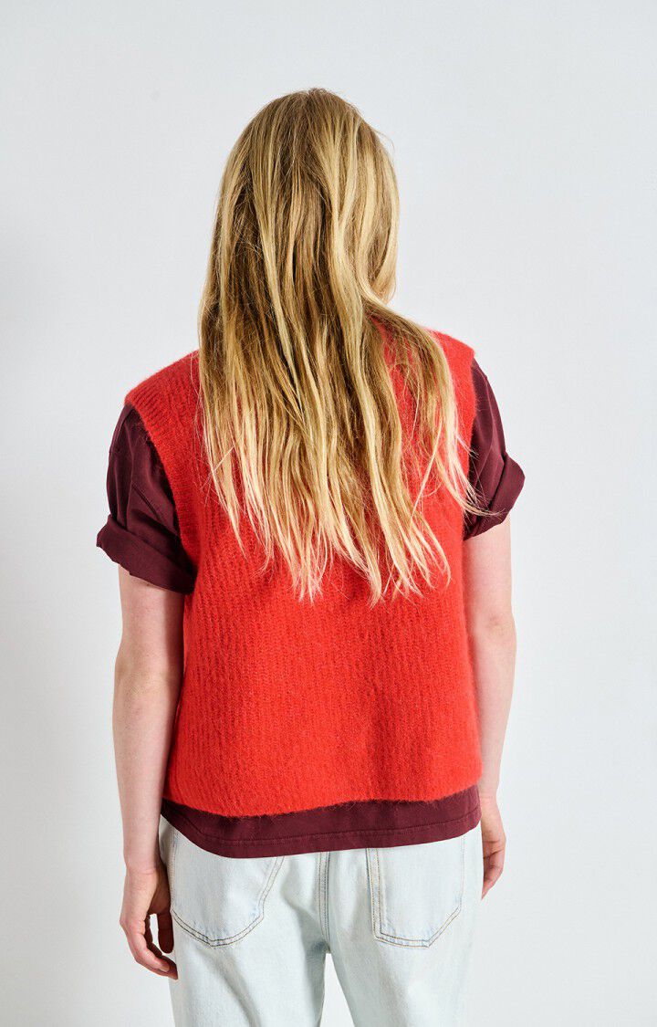 American Vintage East Cardigan (Short Sleeve) - Chilli Pepper Melange