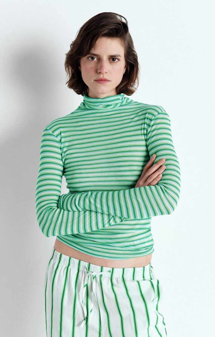 American Vintage Massachusetts Long Sleeve - Green Stripe