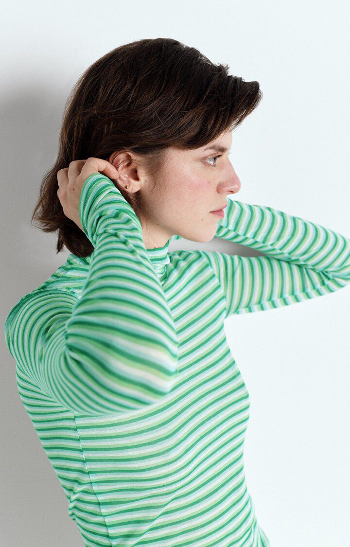 American Vintage Massachusetts Long Sleeve - Green Stripe