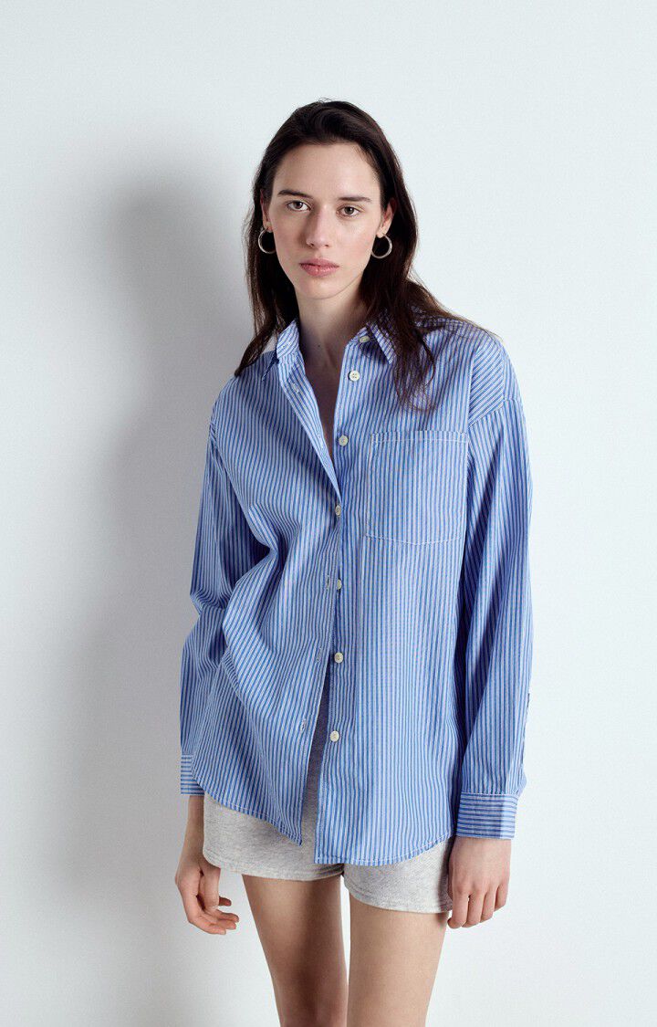 American Vintage Zatybay Shirt - Aqua Stripe