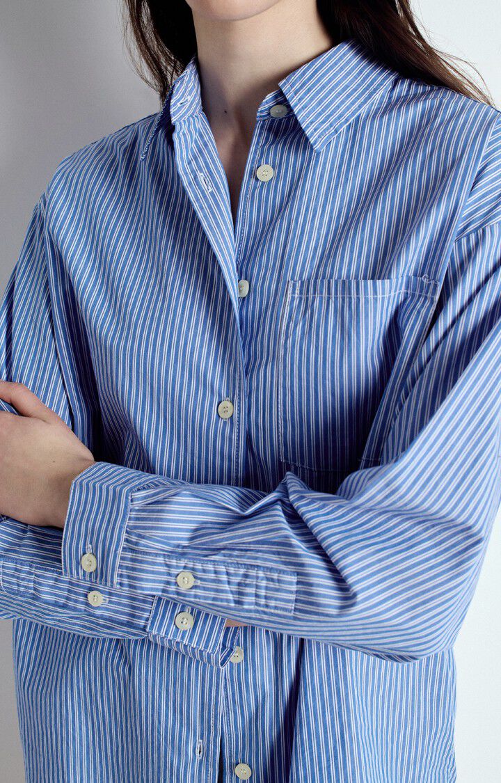 American Vintage Zatybay Shirt - Aqua Stripe