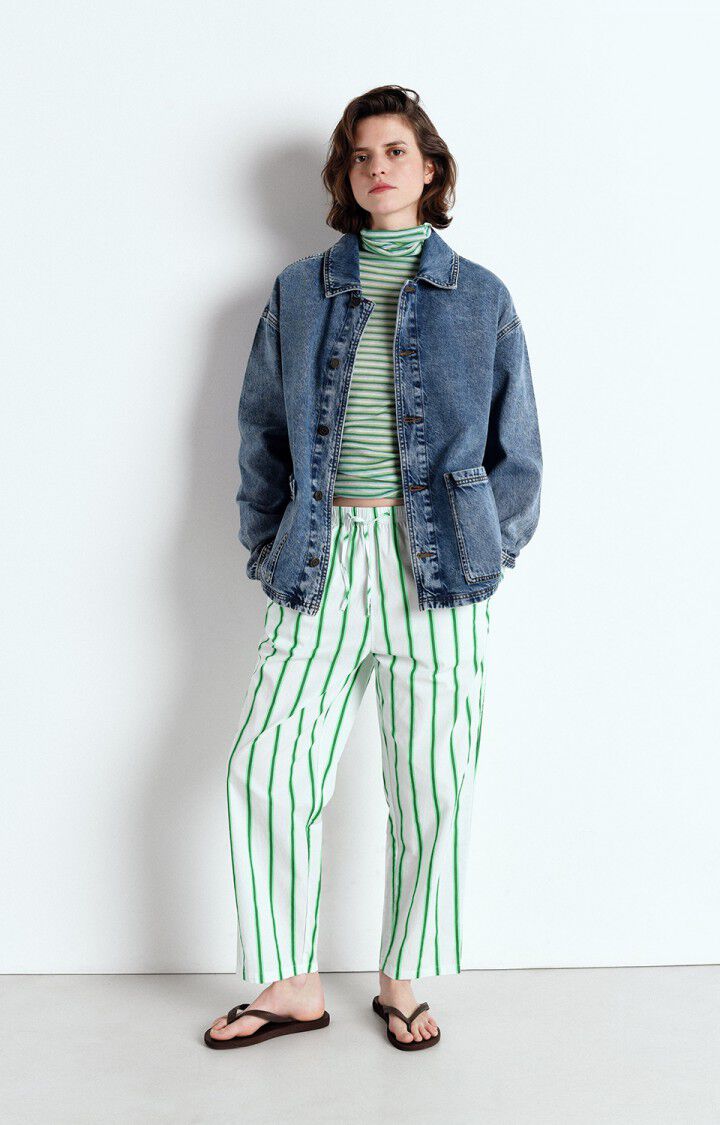 American Vintage Zatybay Pants - Lagoon Stripe