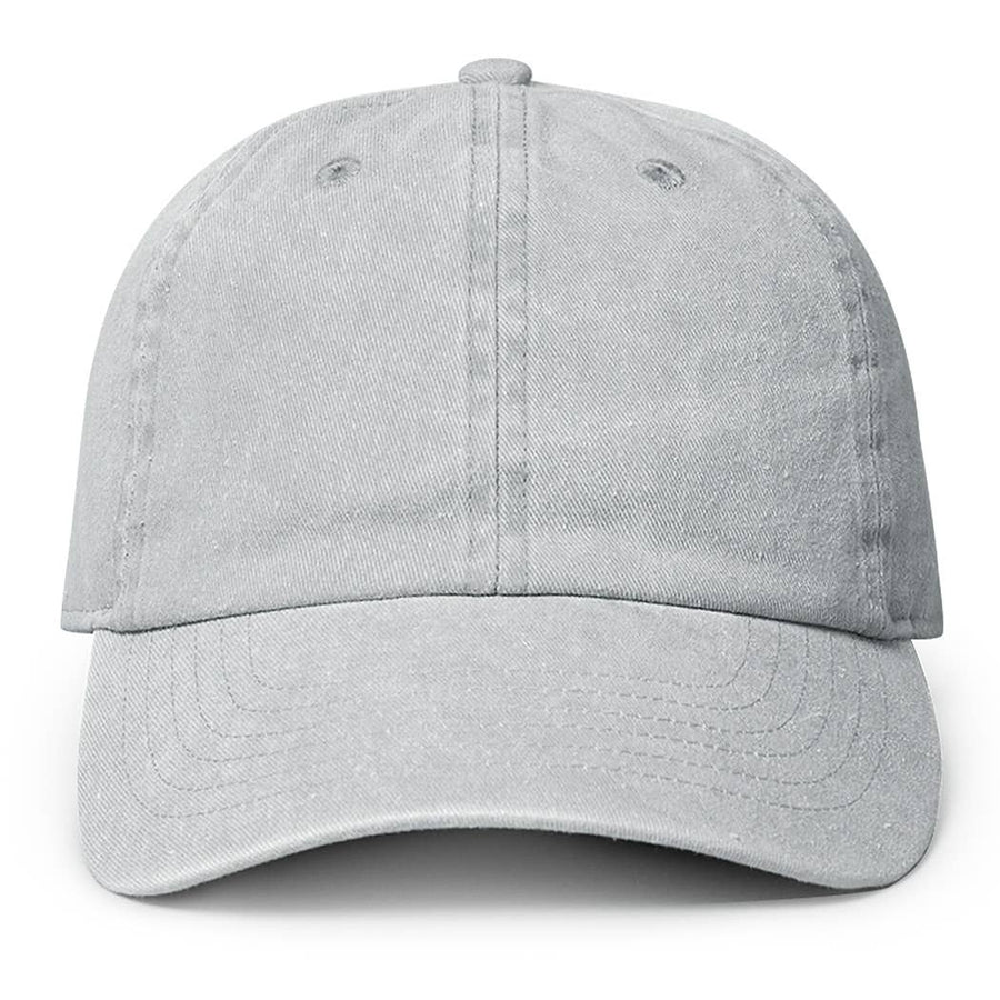 Pigment Dyed Cotton Baseball Cap: GREY / ONE SIZE