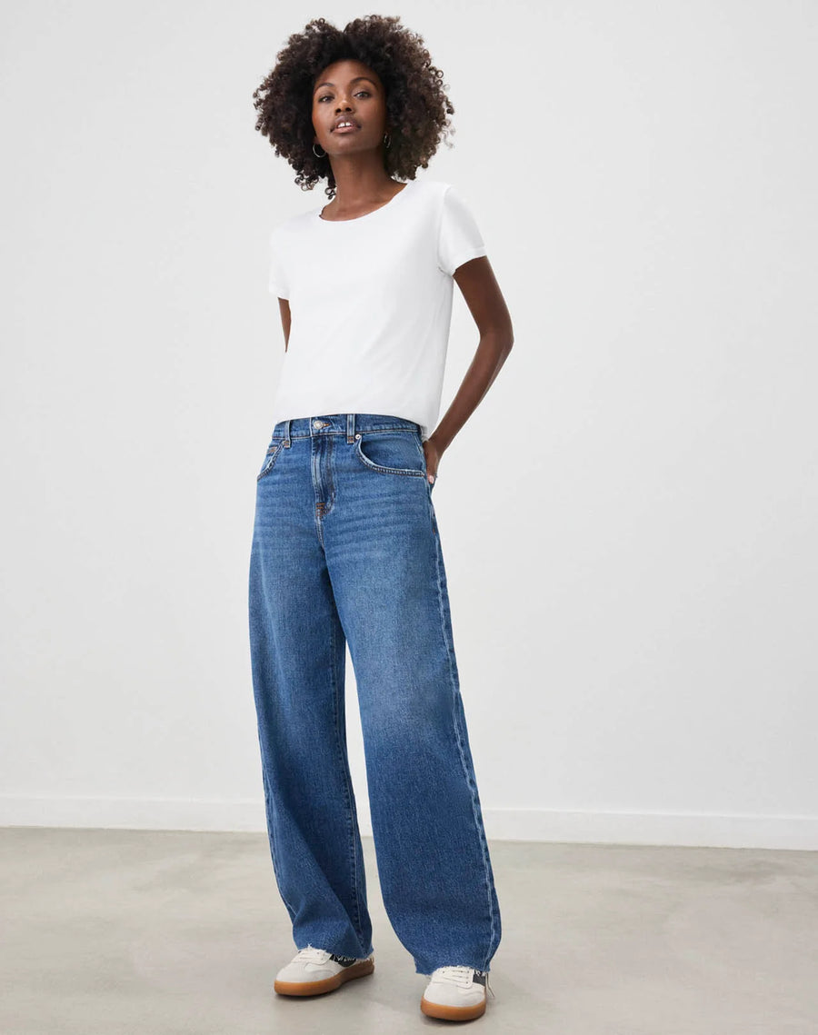 Splendid Abbie Crew Tee - White