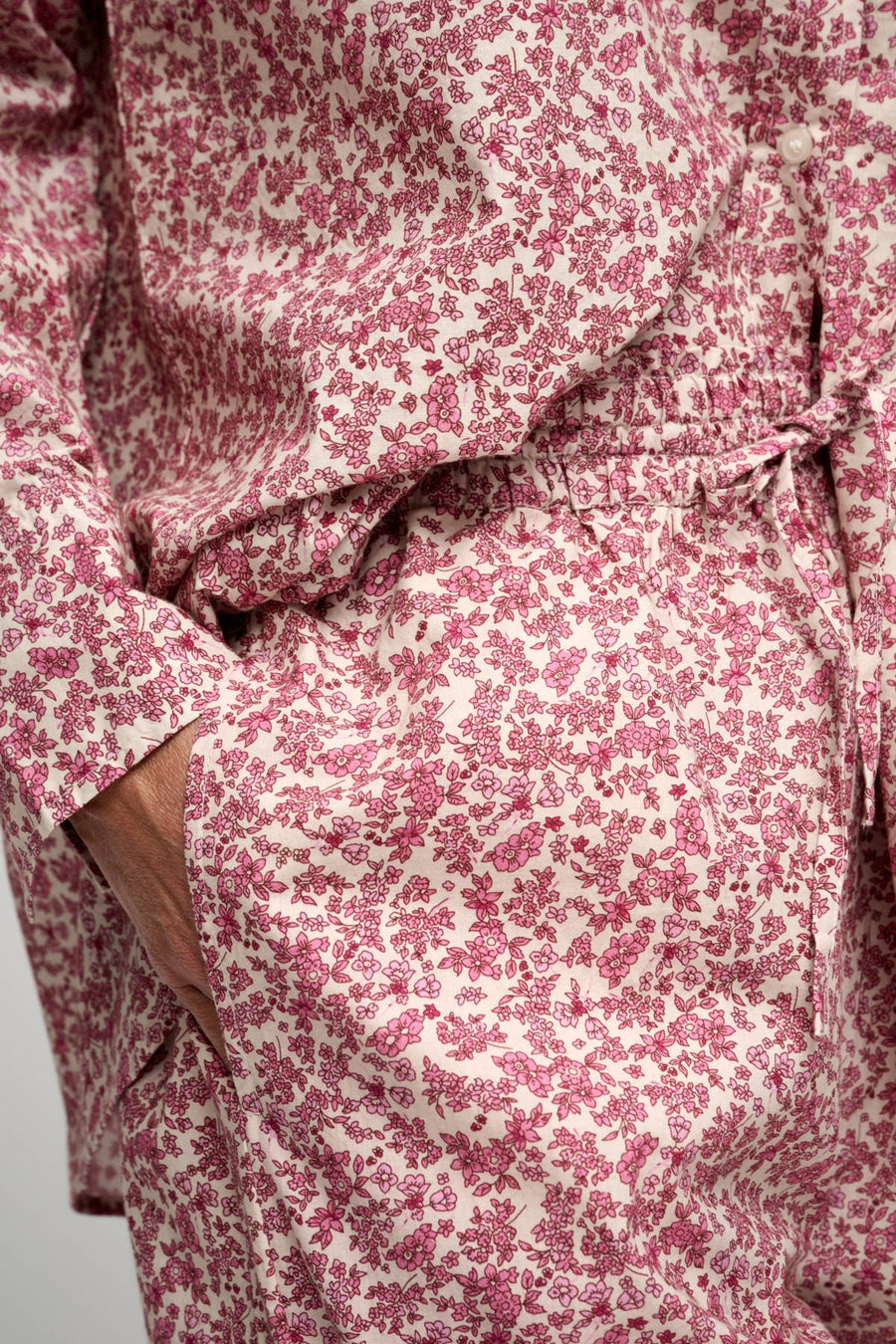 Moshi Moshi Mind Shirt - Beige/Rose Flower