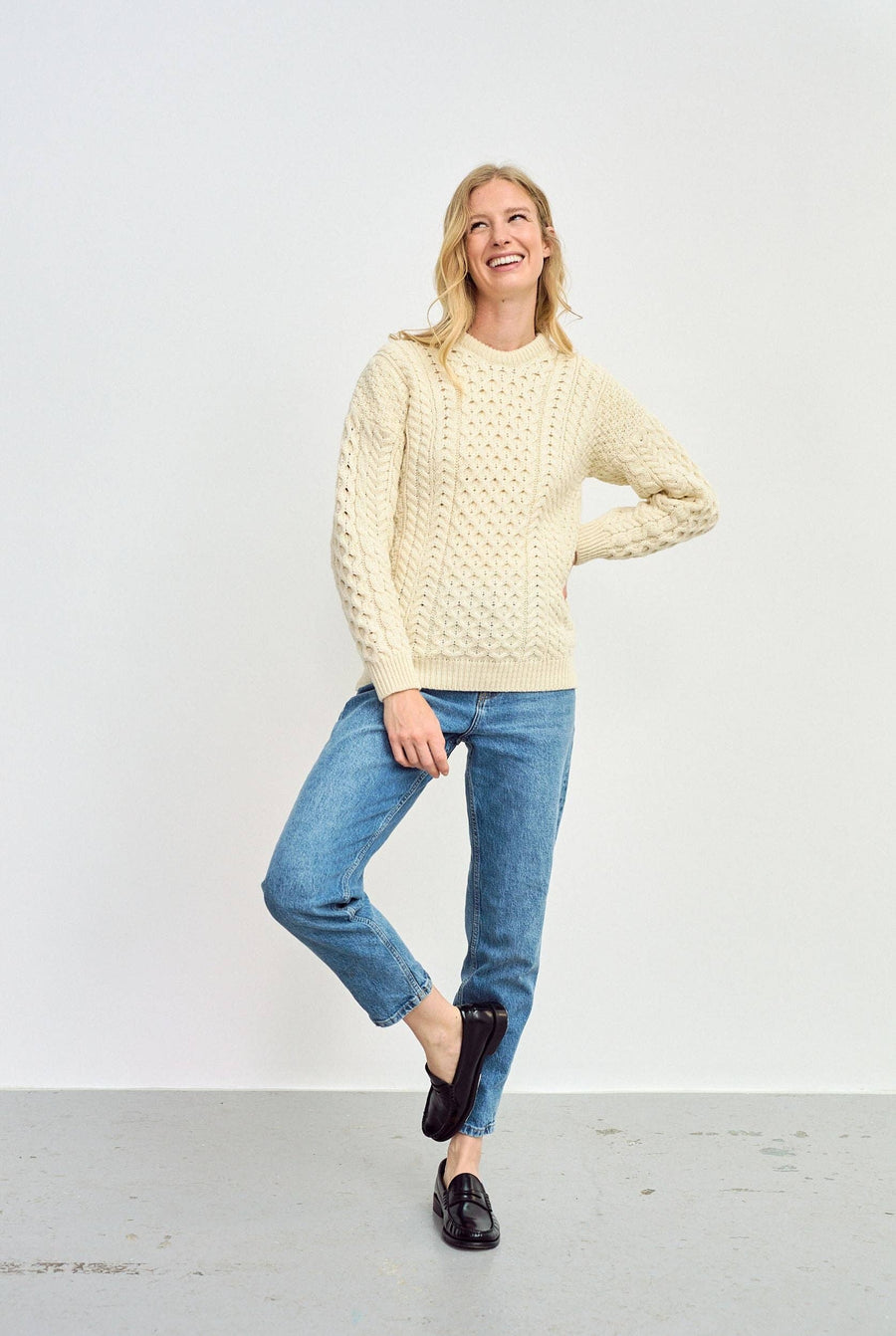 Aran Inisheer Sweater - Cream