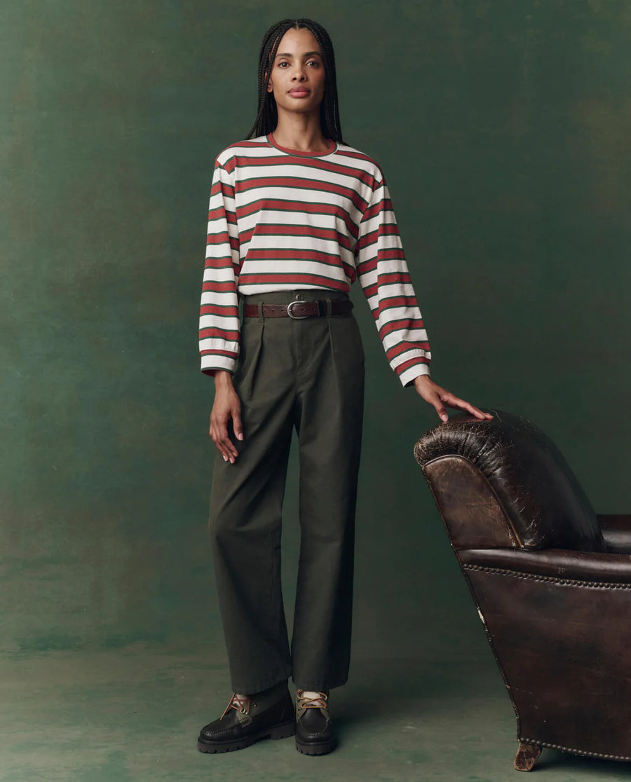 The Great - The Campus Crew - Cream Brindle Stripe