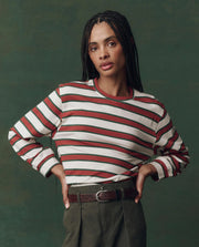 The Great - The Campus Crew - Cream Brindle Stripe