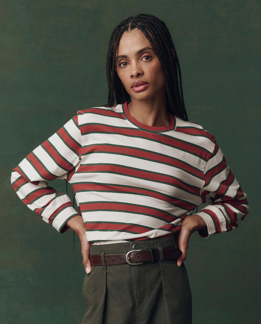 The Great - The Campus Crew - Cream Brindle Stripe