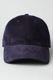 Corduroy Adjustable Baseball Cap: Navy
