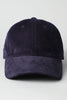 Corduroy Adjustable Baseball Cap: Navy