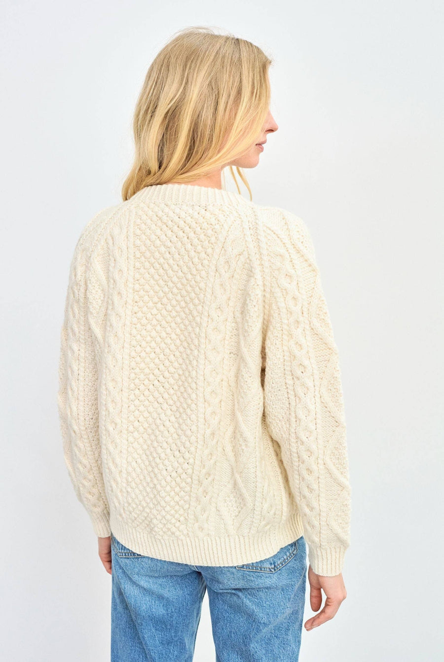 Aran Breaffy Cardigan - Cream