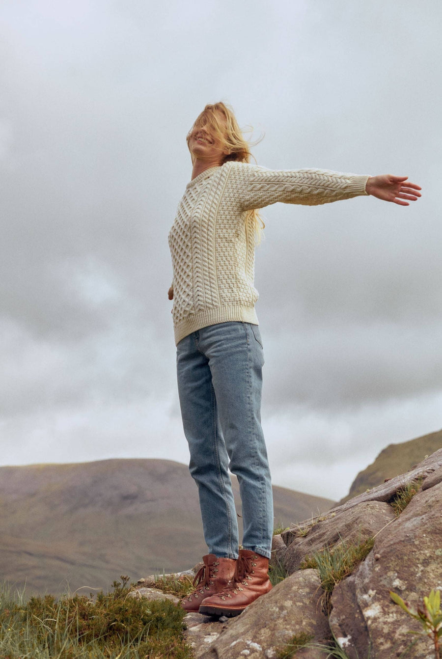 Aran Inisheer Sweater - Cream