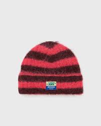 American Vintage Bymi Beanie  - Burgundy and Hortensia Striped