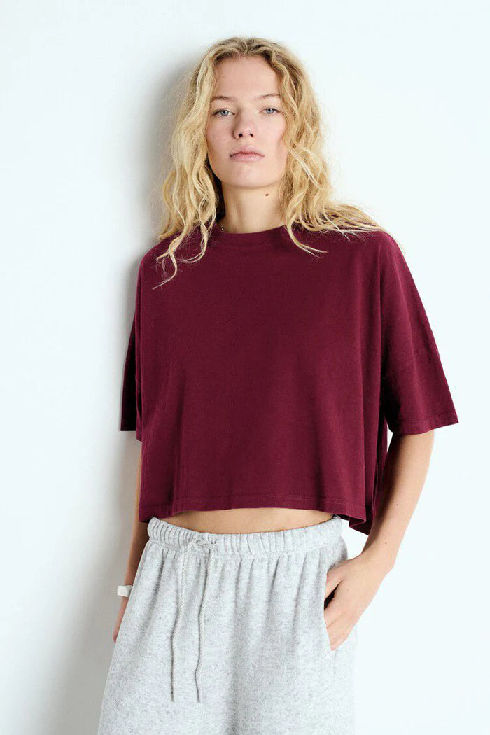 American Vintage Ouky Tee - Burgundy