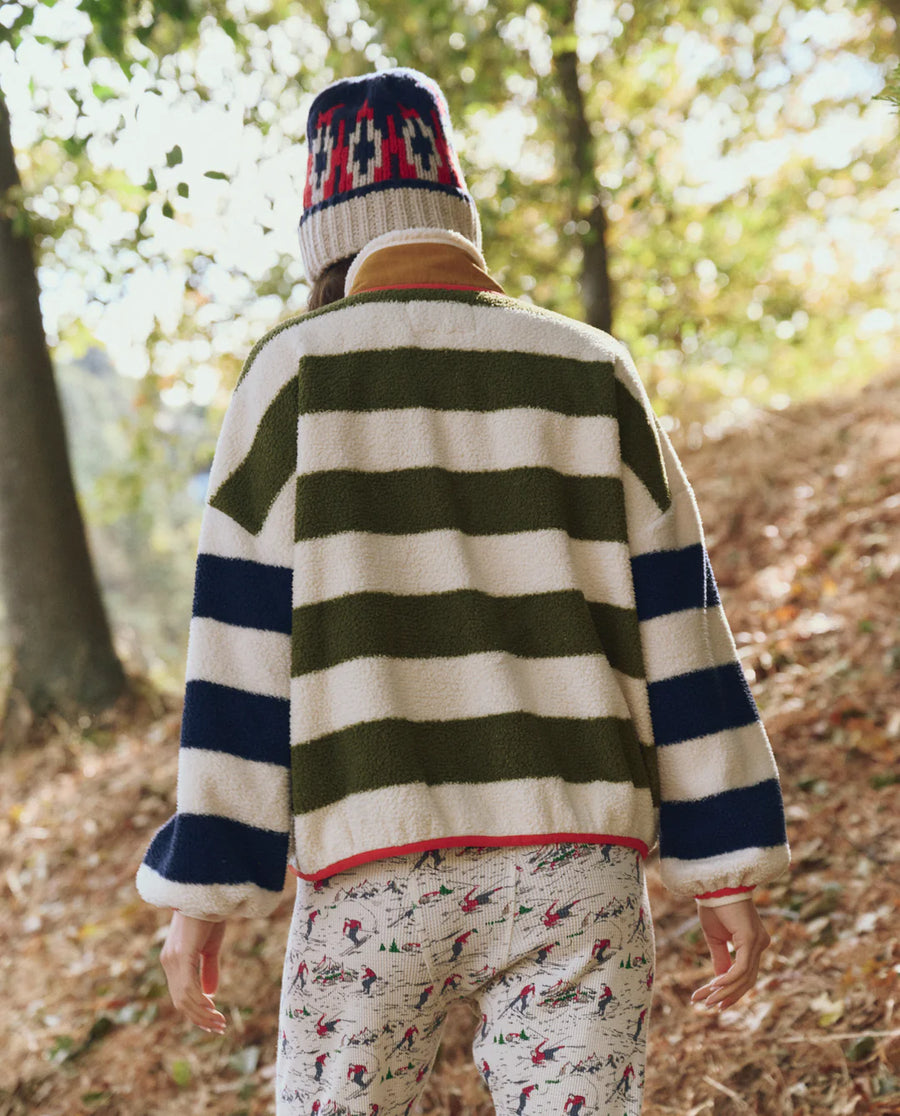 The Great - Plush Terrain Jacket in Mixed Heritage Stripe