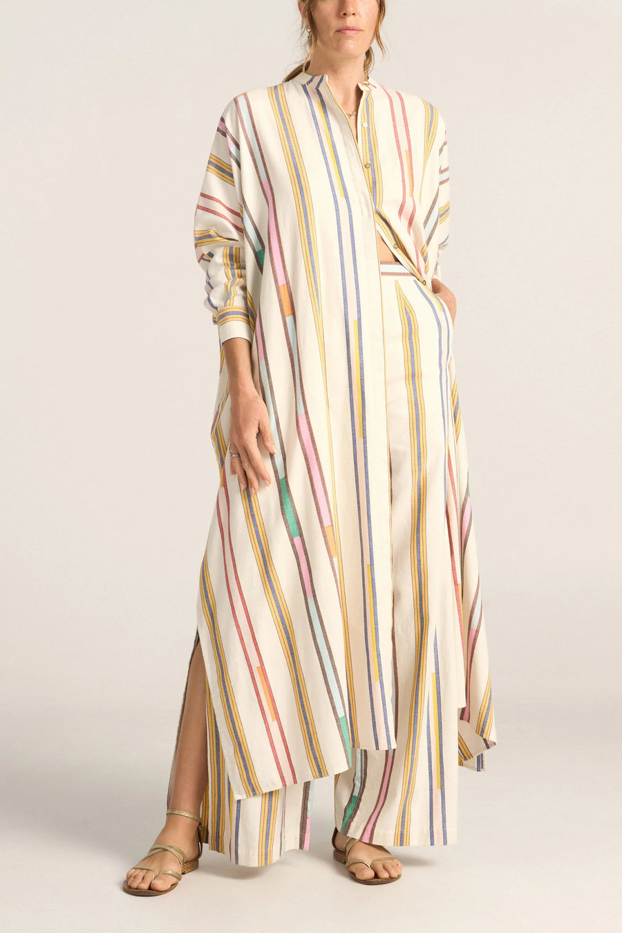 Ilio Nema Pollux Caftan - Afro Broken Stripe