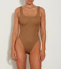 Hunza G - Square Neck Swim Metallic Cocoa