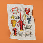 Aussie Crustacean Crab Tea Towel  - Oatmeal