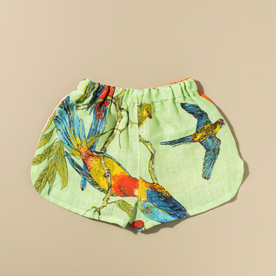 Kids Vintage Tea Towel Shorts